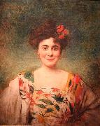 Leon Joseph Florentin Bonnat Portrait de madame Dotezac painting